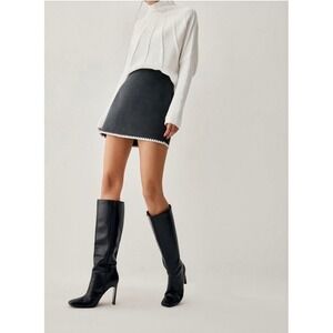 Commense Embroidered Trim Mini Skirt size‎ XS/2